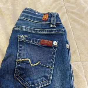 Girl kid sevens jeans size 5 dark blue jeans
